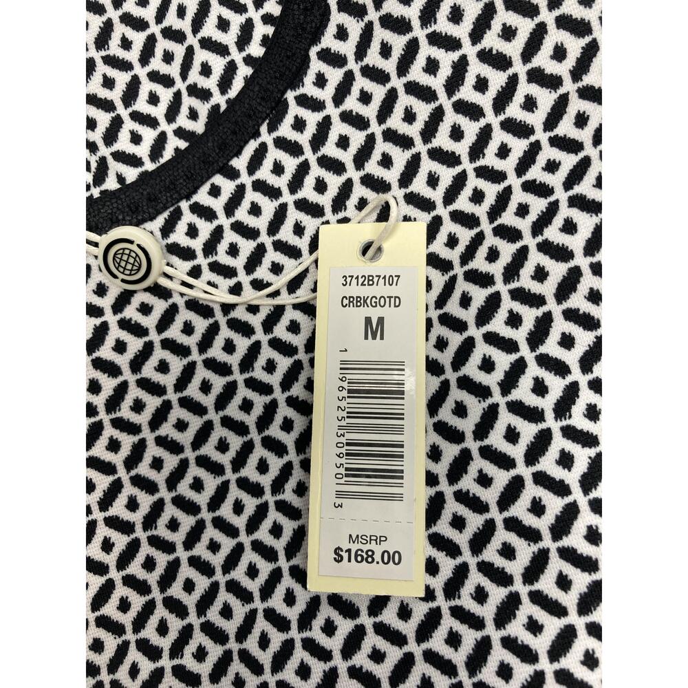 Max Studio London Black‎ White Geometric Contrast Sleeveless Top Medium - Picture 7 of 10